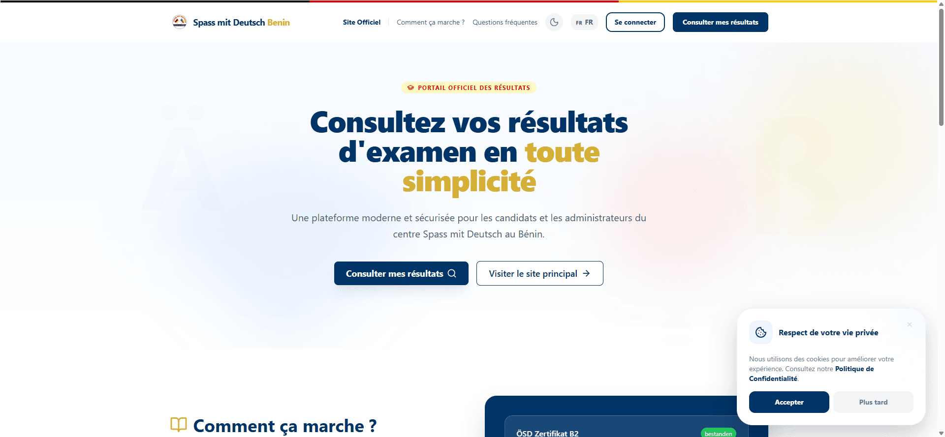 Spass Mit Deutsch — Plateforme d'examens & certificats